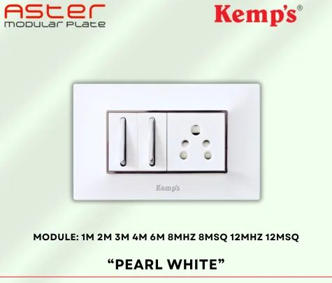 KEMPS Aster PEARL WHITE Modular plates - Vinayak Electricals