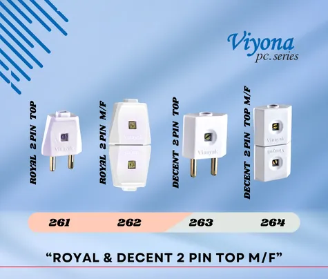 ROYAL & DECENT 2 PIN TOP m/F - Vinayak Electricals