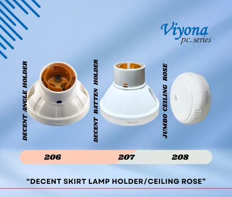 DECENT SKIRT LAMP HOLDER/CEILING ROSE - Vinayak Electricals