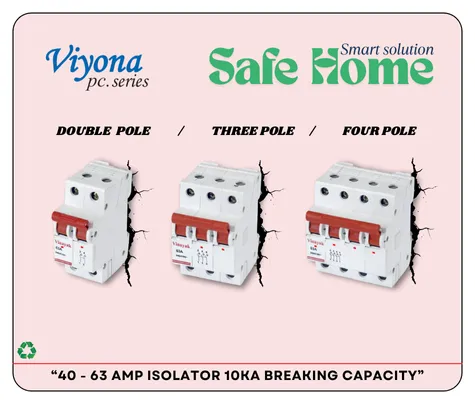 40 - 63 AMP ISOLATOR 10kA BREAKING CAPACITY - Vinayak Electricals