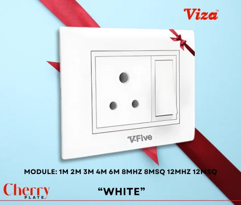 VIZA White Modular plates - Vinayak Electricals