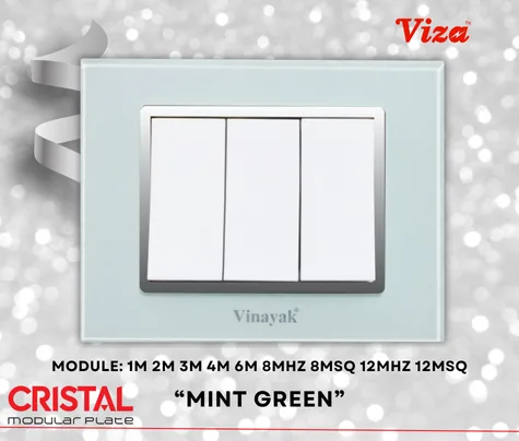 VIZA Mint Green Modular plates - Vinayak Electricals