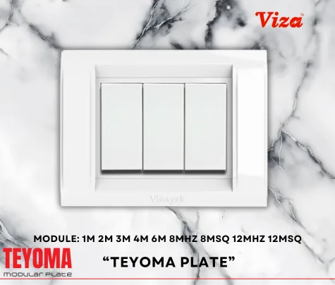 VIZA Teyoma Plate Modular plates - Vinayak Electricals